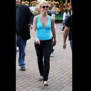 Paige Blue Heights Low Rise Super Leg Dark Wash Size 30